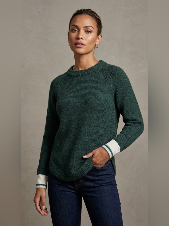 Roots Sweaters - Roots 73 Womens Forest Green Chunky Knit Cowl Neck Sweater Ribbed Cuffs size M